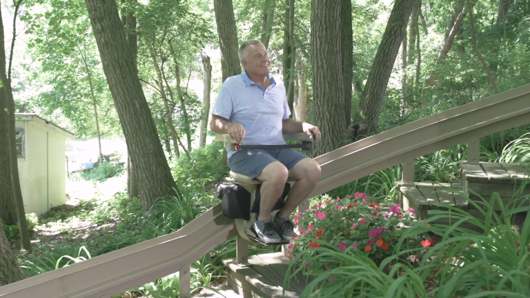 Bruno Elite curved outdoor stair lift