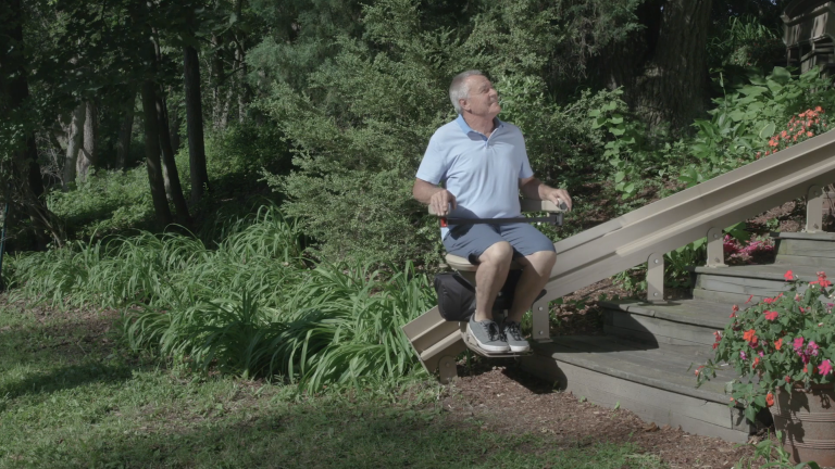 Bruno Elite curved outdoor stair lift