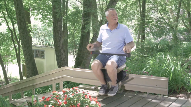 Bruno Elite curved outdoor stair lift