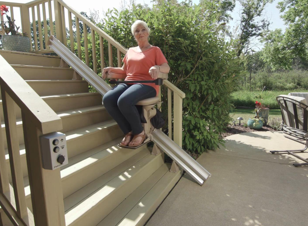 Bruno Elite Outdoor stair lift installation