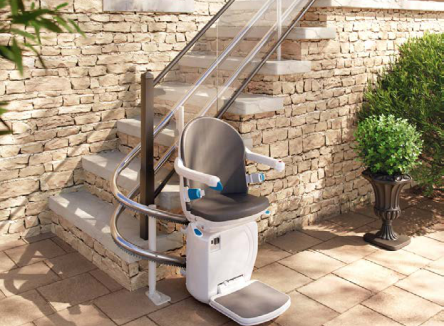 Handicare 4000 outdoor curved stair lift